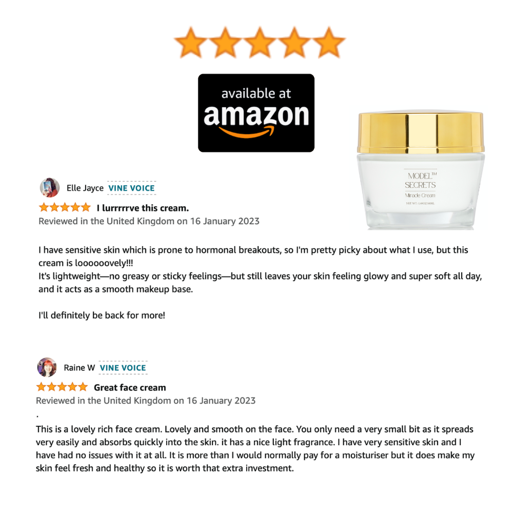 5 Star Reviews for our Miracle Cream